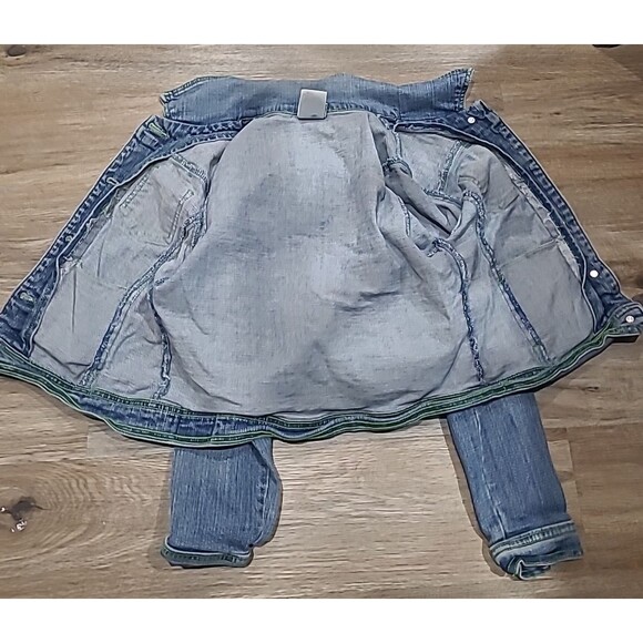 DISNEY STUDIO COLLECTION TINKERBELL BUTTON UP DENIM JACKET GIRLS LARGE 10/2 - Picture 4 of 5